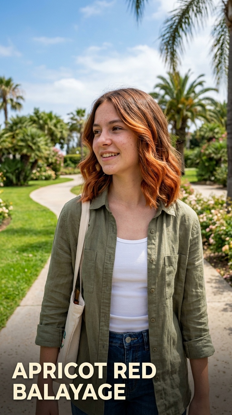 Apricot Red Balayage