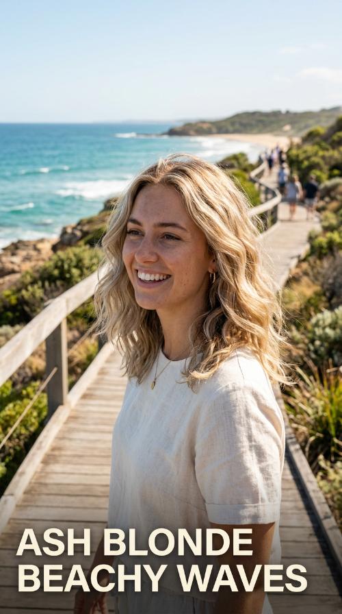 Ash Blonde Beachy Waves