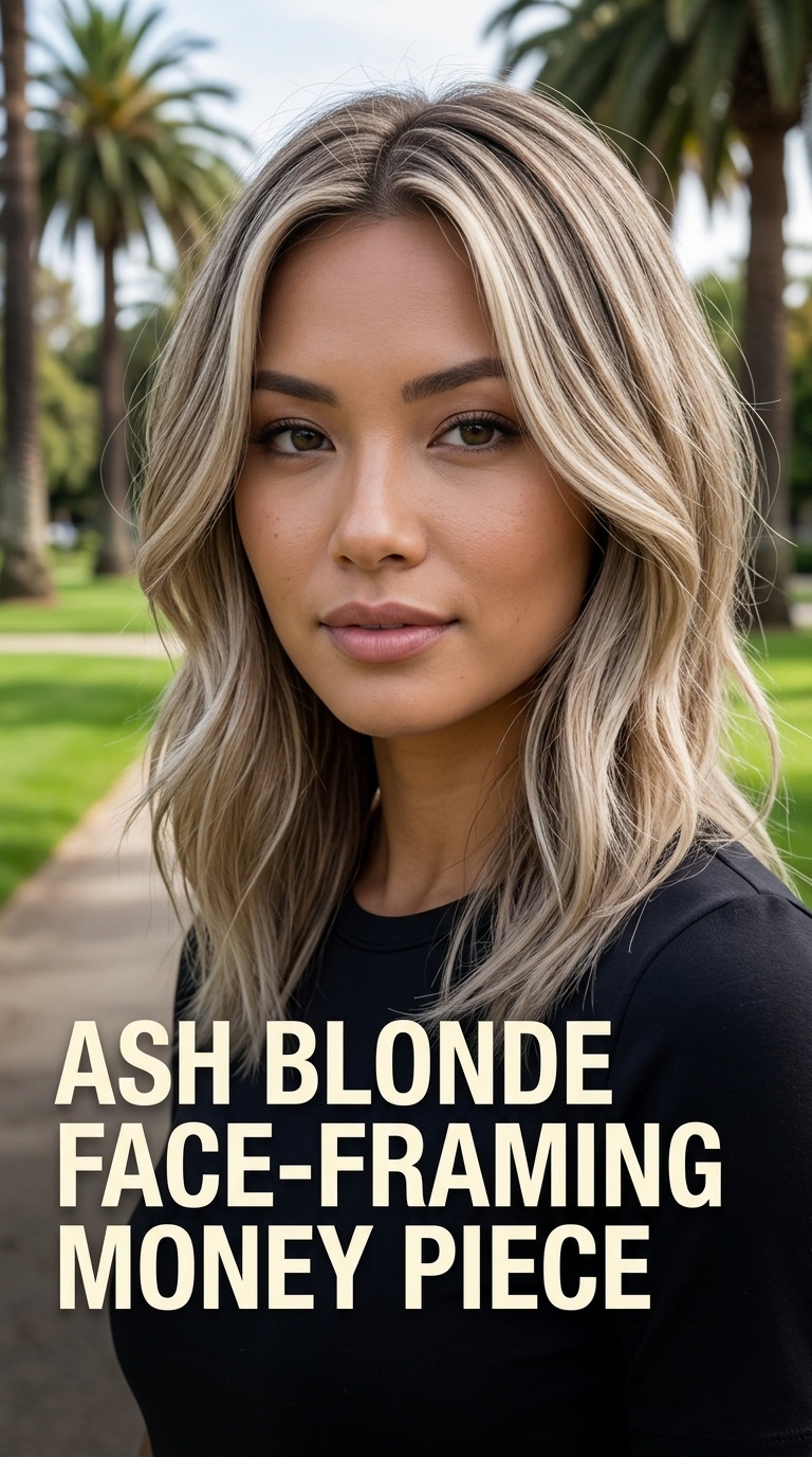 Ash Blonde Face-Framing Money Piece