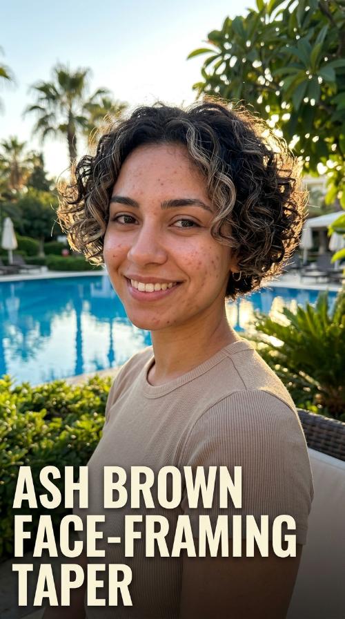 Ash Brown Face-Framing Taper