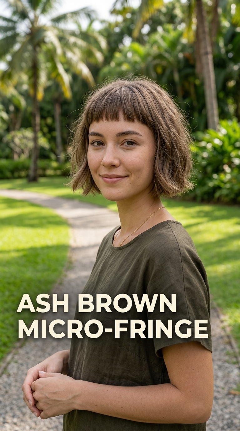Ash Brown Micro-Fringe