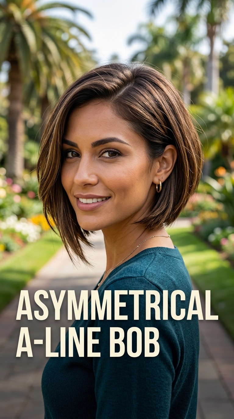 Asymmetrical A-Line Bob