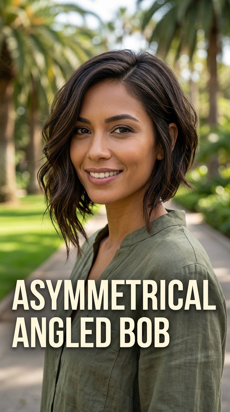 Asymmetrical Angled Bob