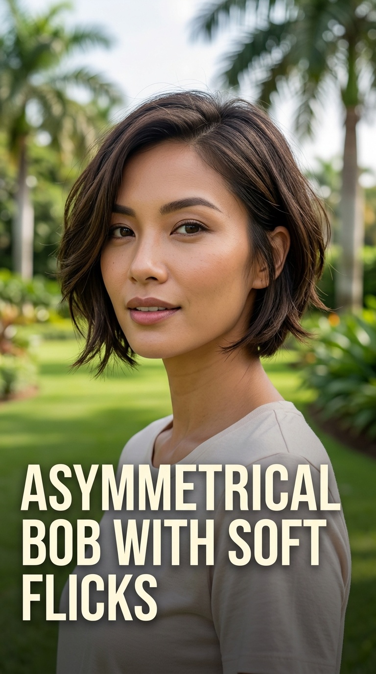 Asymmetrical Bob with Soft Flicks