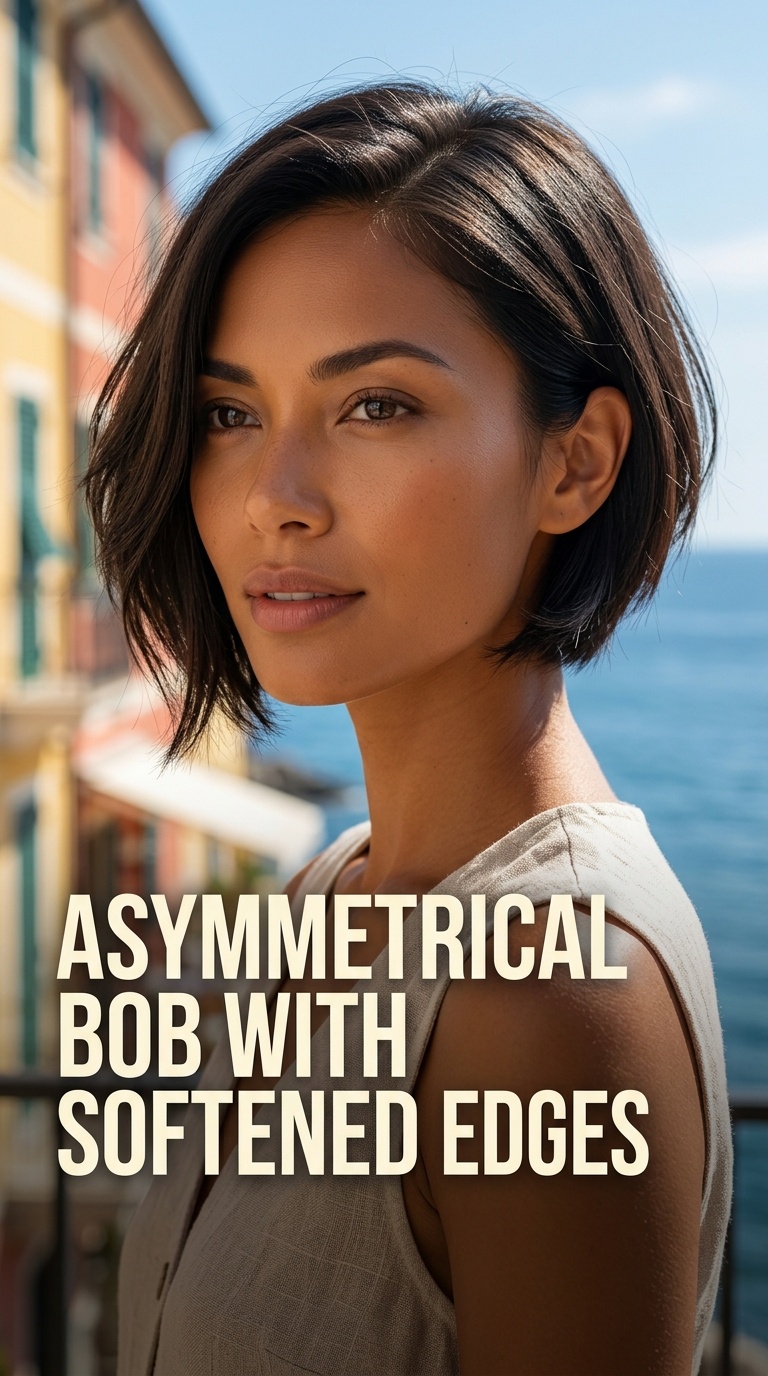 Asymmetrical Bob with Softened Edges