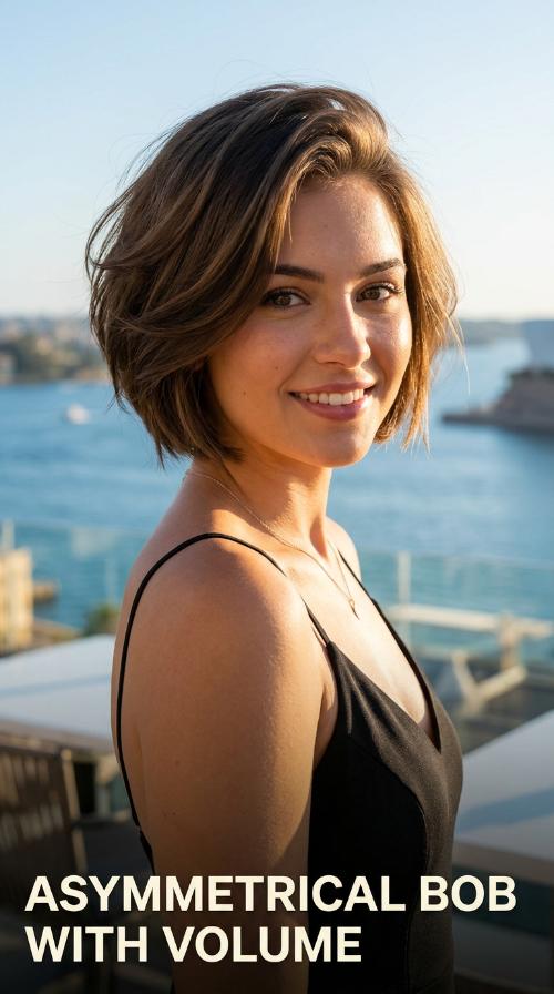 Asymmetrical Bob with Volume