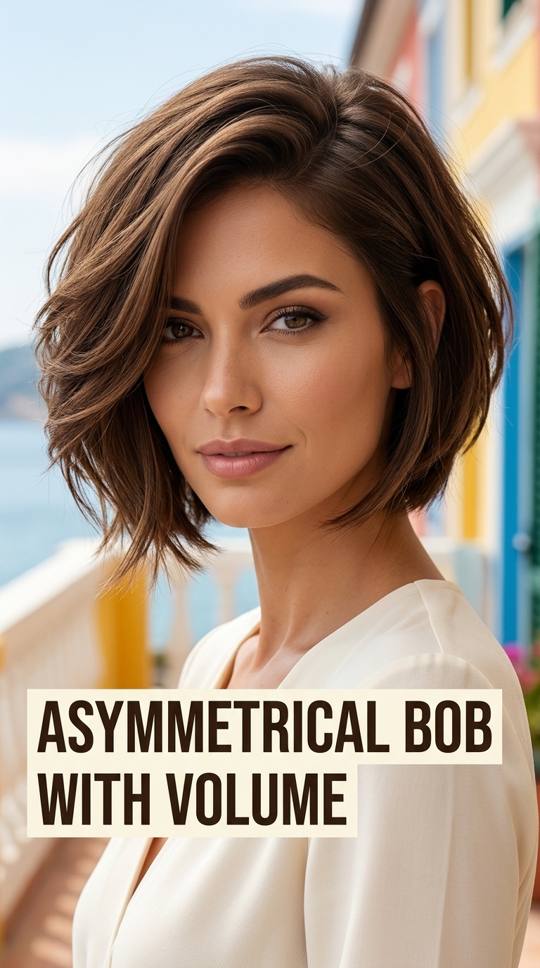 Asymmetrical Bob with Volume