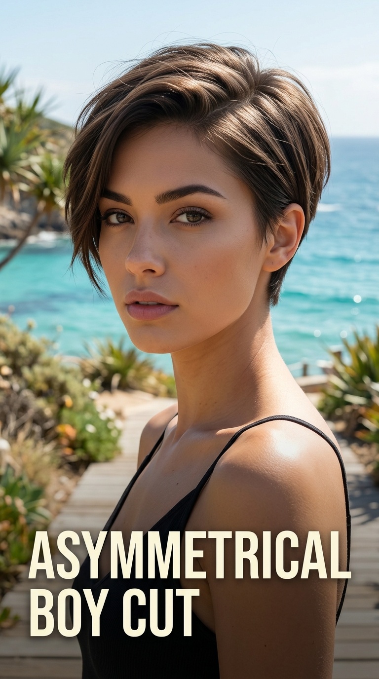 Asymmetrical Boy Cut
