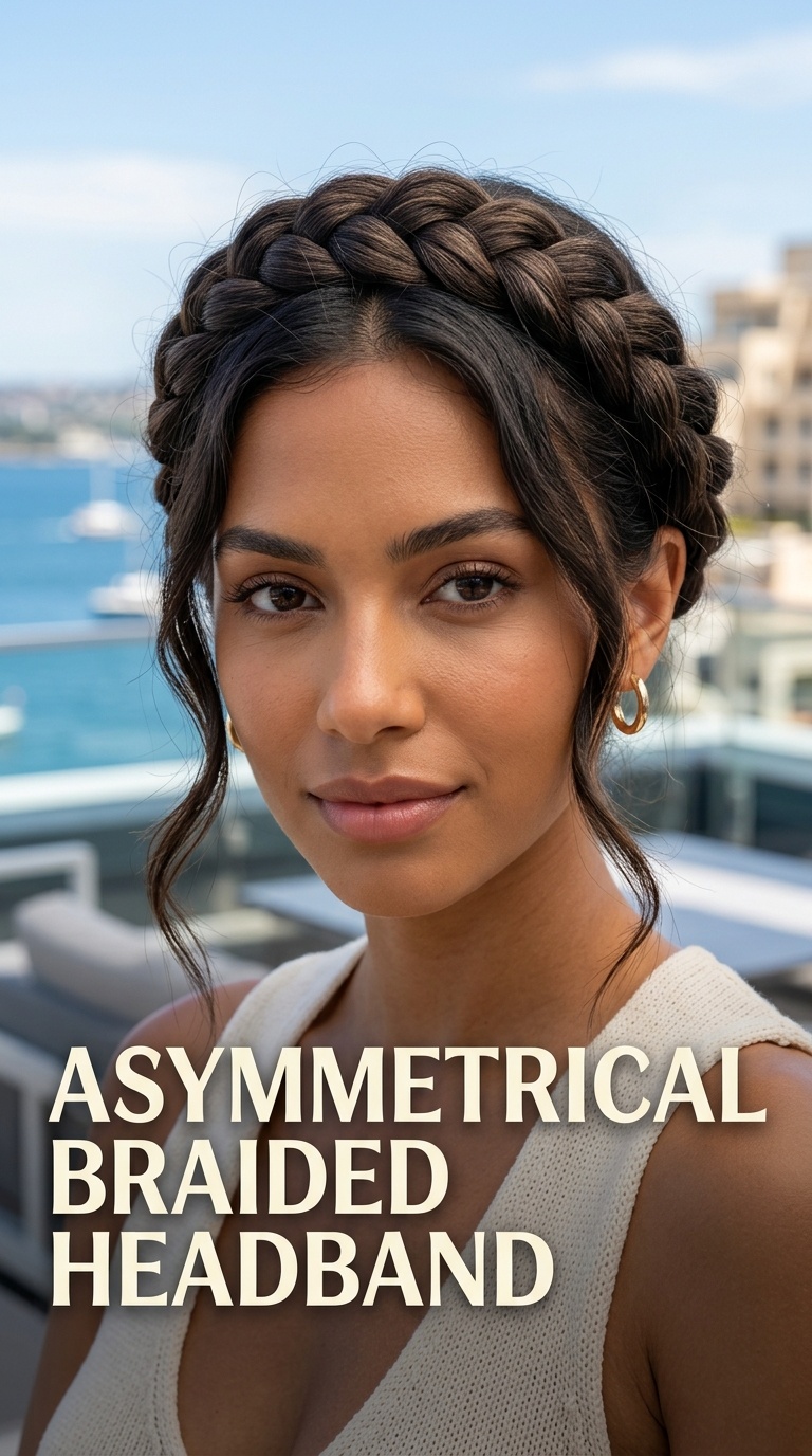 Asymmetrical Braided Headband