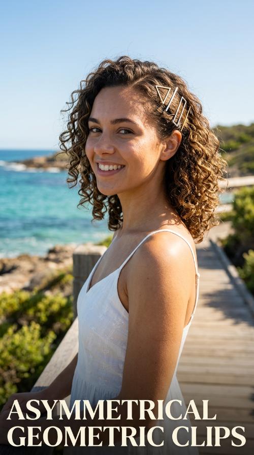 Asymmetrical Geometric Clips