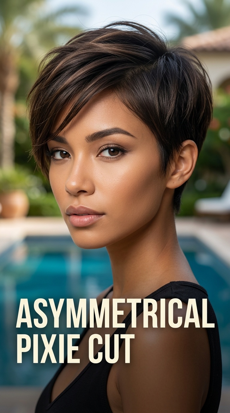 Asymmetrical Pixie Cut