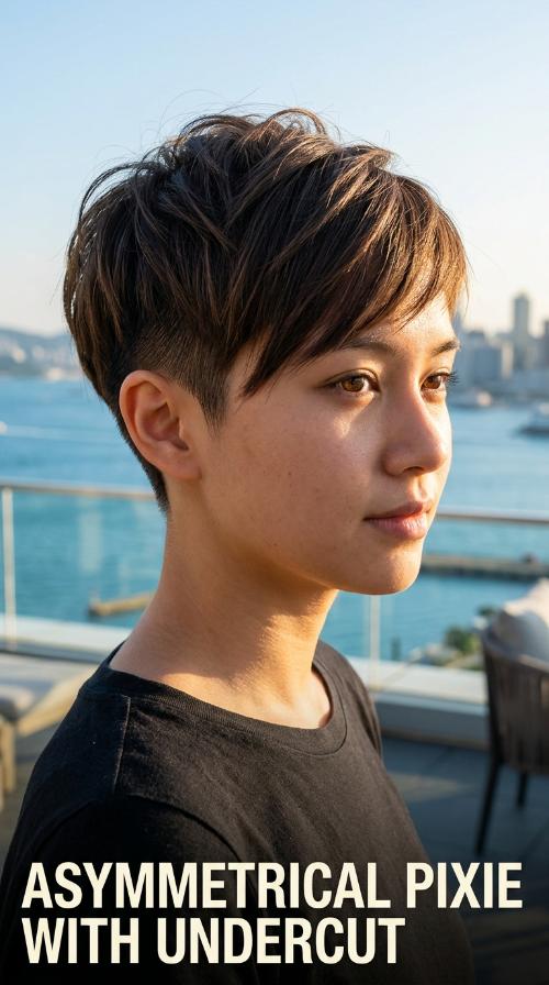Asymmetrical Pixie with Undercut