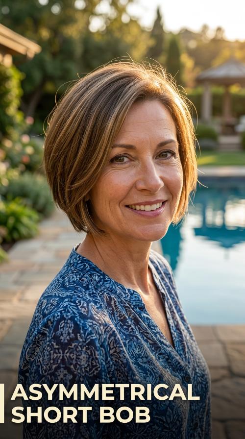Asymmetrical Short Bob