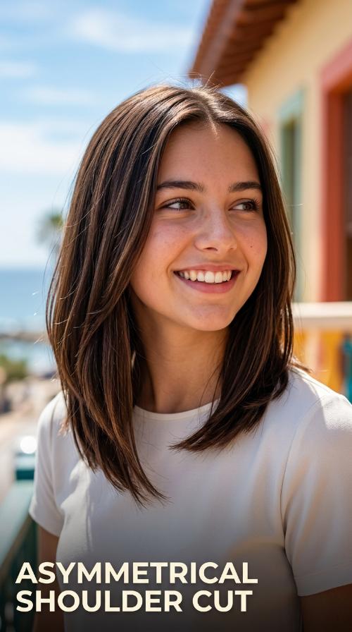 Asymmetrical Shoulder Cut