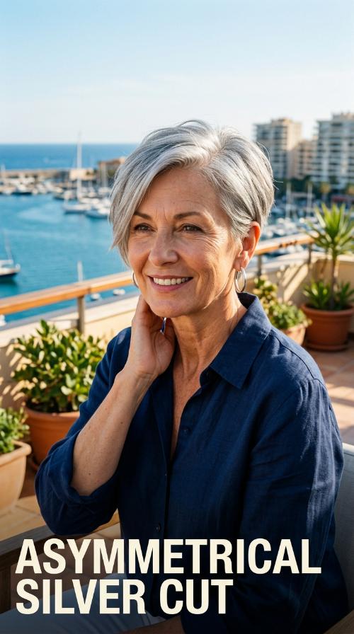 Asymmetrical Silver Cut