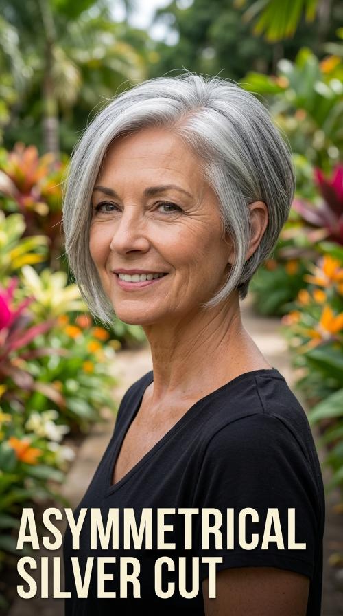 Asymmetrical Silver Cut