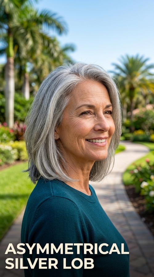 Asymmetrical Silver Lob