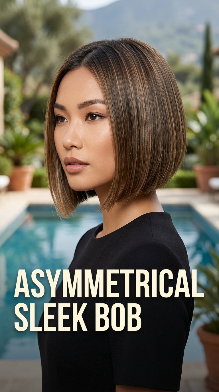 Asymmetrical Sleek Bob