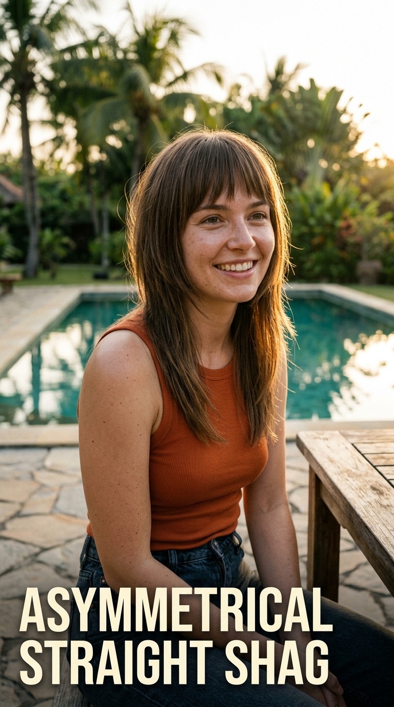 Asymmetrical Straight Shag