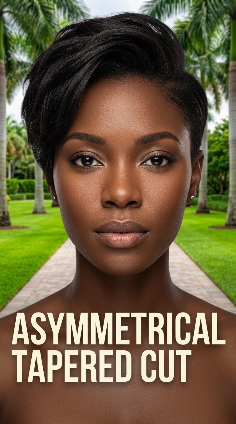 Asymmetrical Tapered Cut