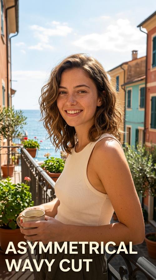 Asymmetrical Wavy Cut