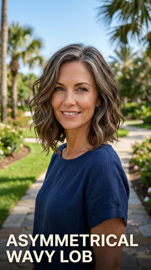 Asymmetrical Wavy Lob