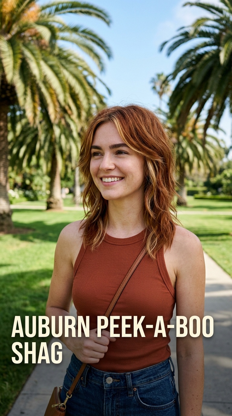 Auburn Peek-a-Boo Shag