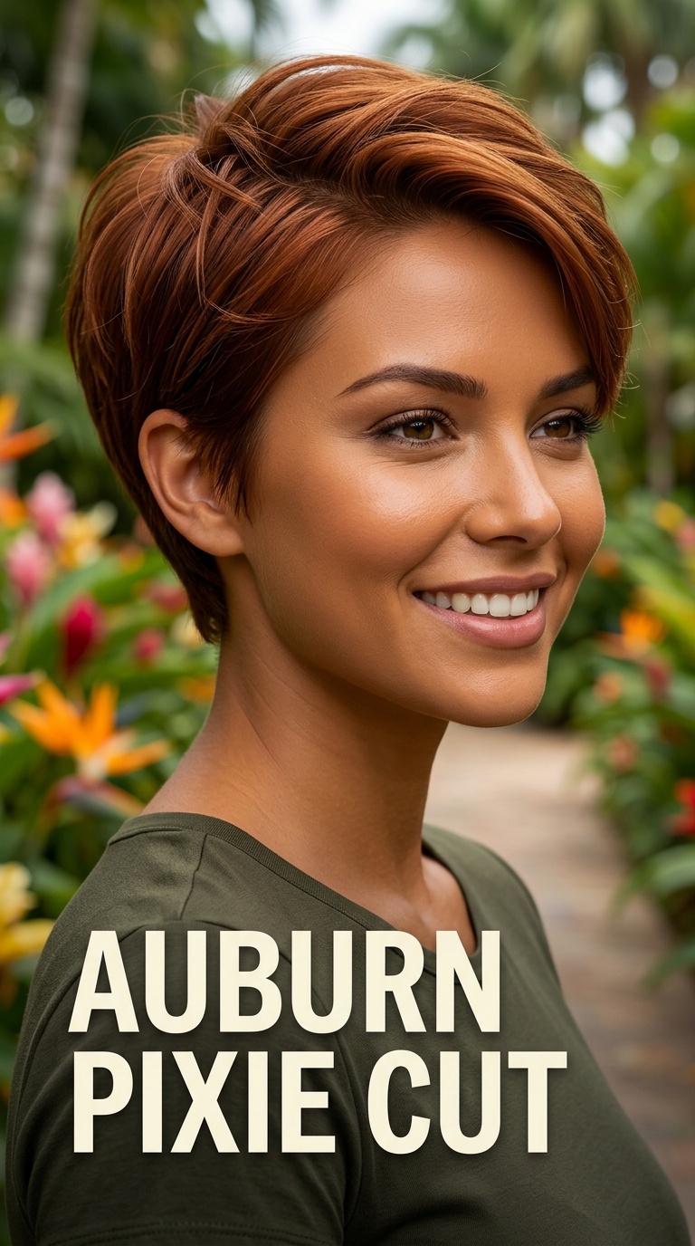 Auburn Pixie Cut