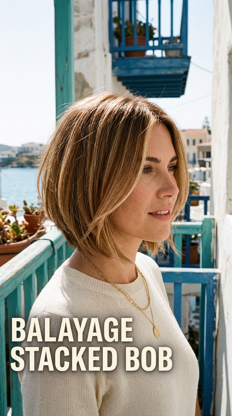 Balayage Stacked Bob