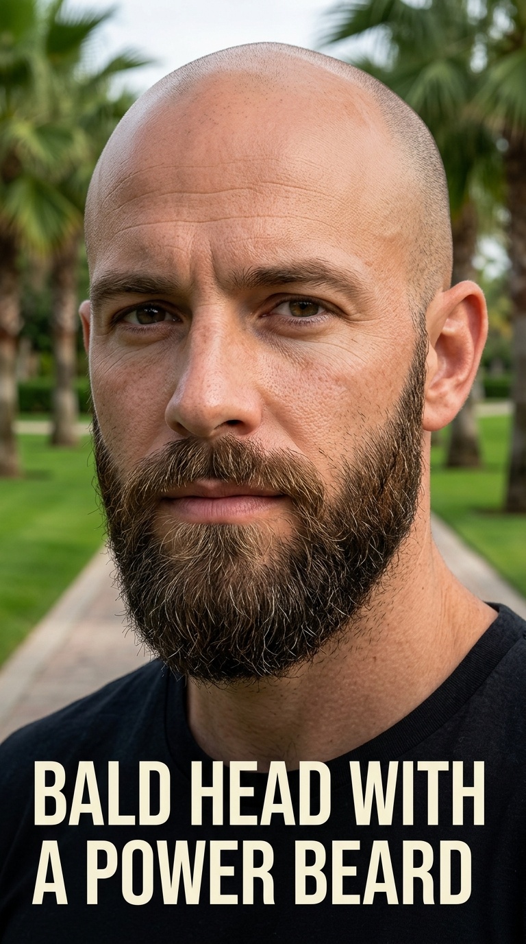 Bald Head with a Power Beard