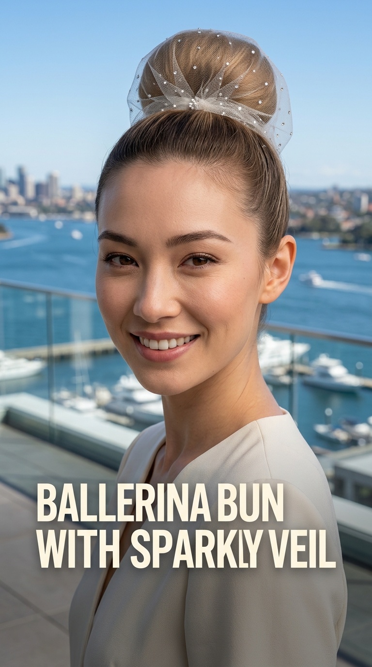 Ballerina Bun with Sparkly Veil