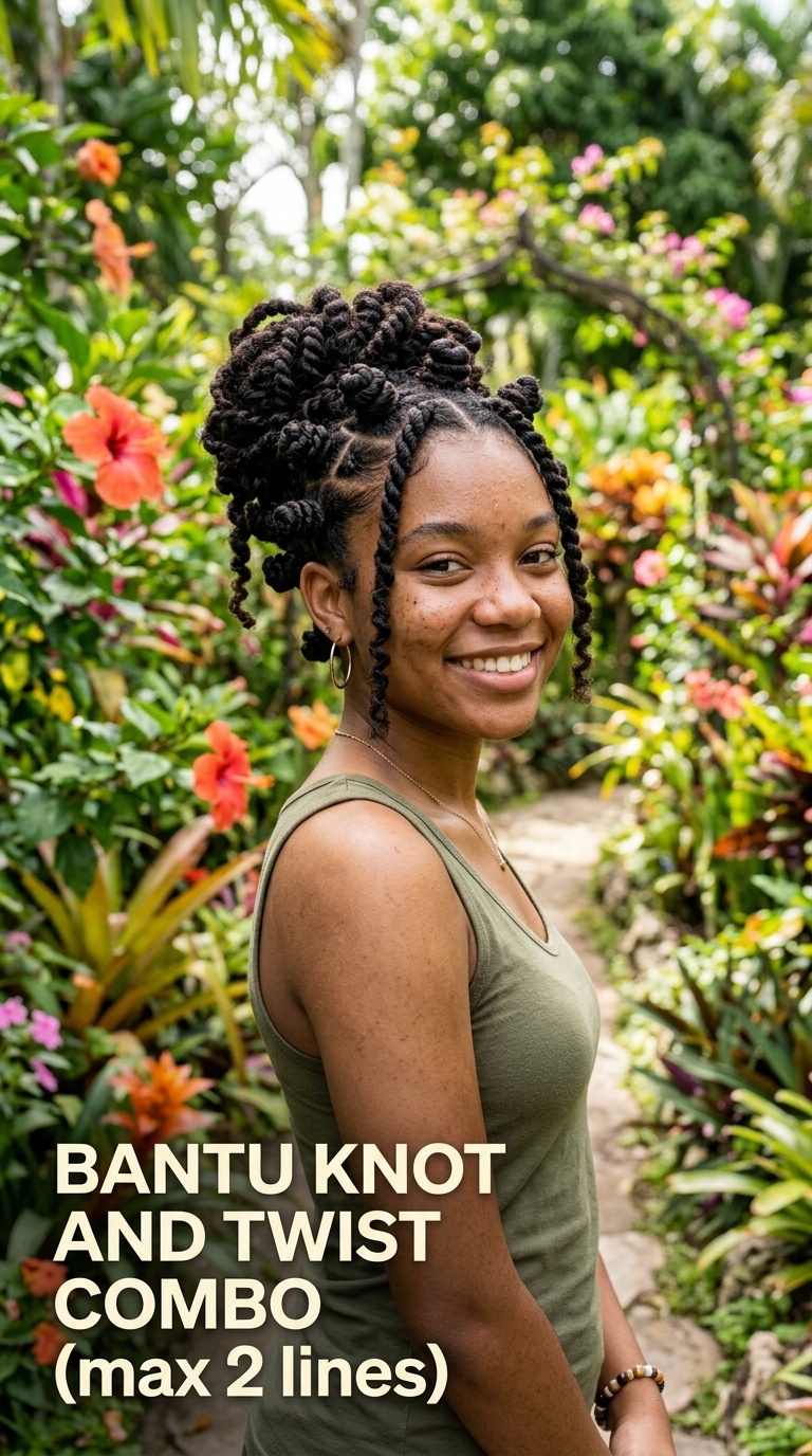 Bantu Knot and Twist Combo