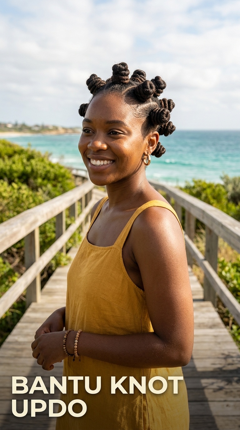 Bantu Knot Updo