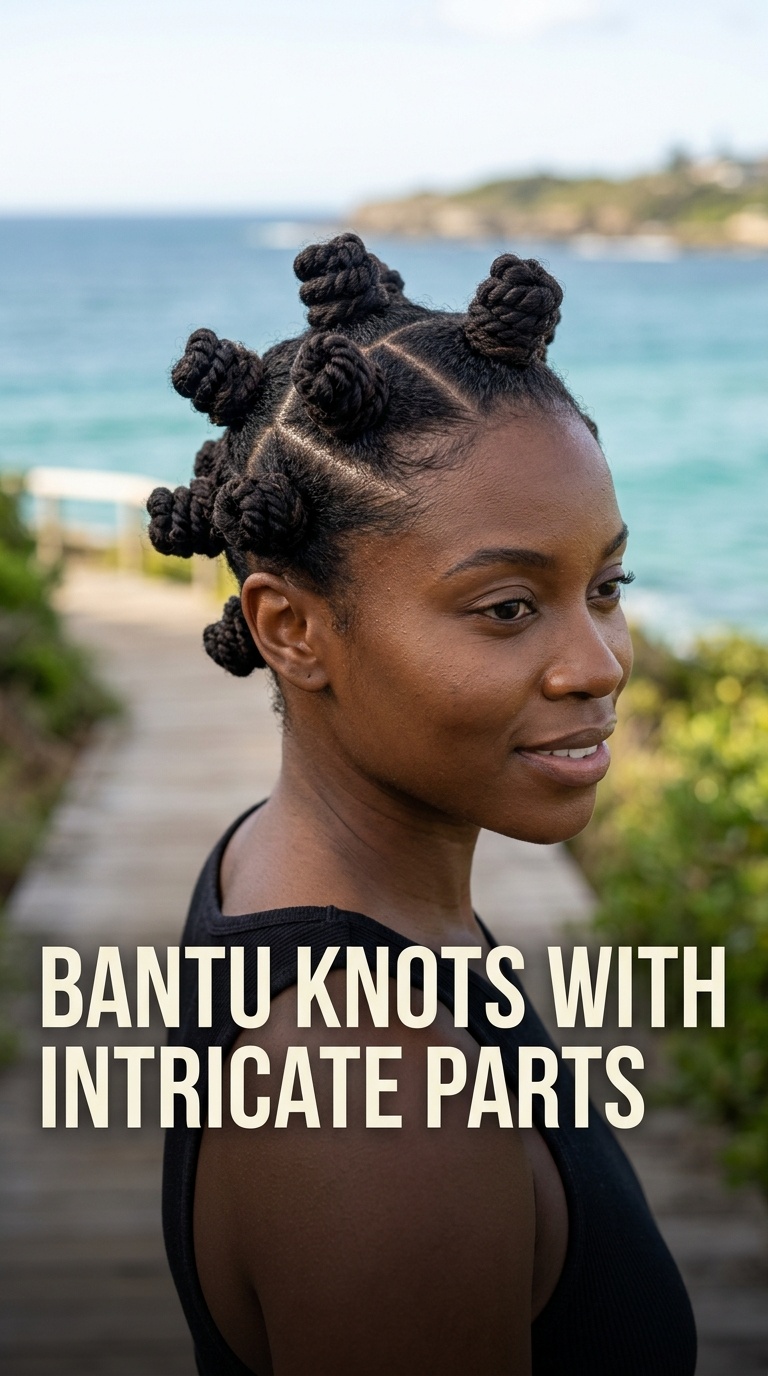 Bantu Knots with Intricate Parts