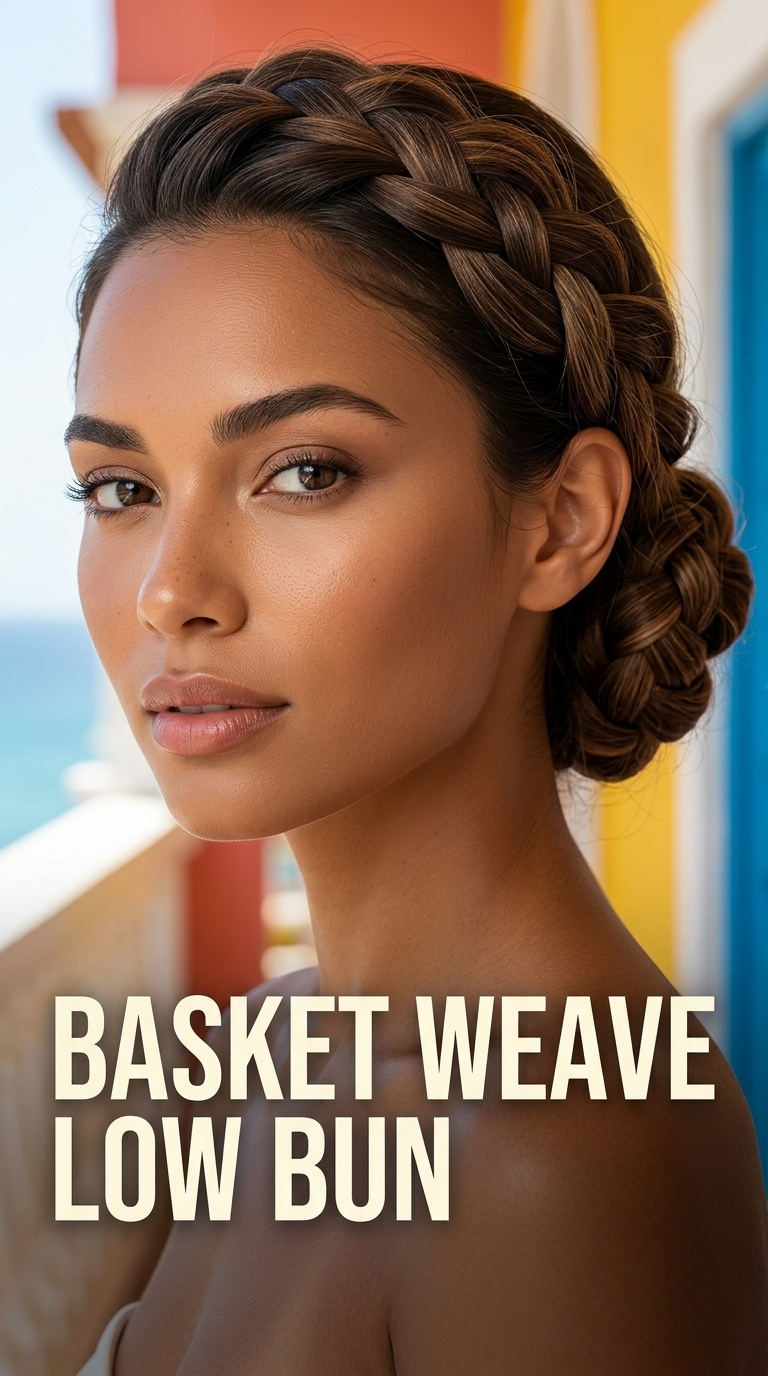 Basket Weave Low Bun