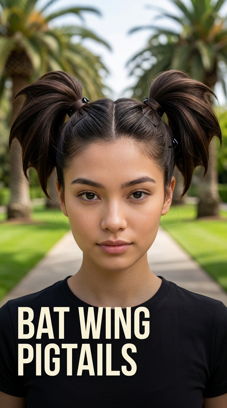 Bat Wing Pigtails