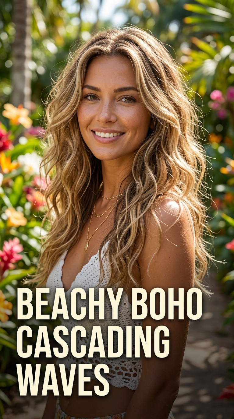 Beachy Boho Cascading Waves