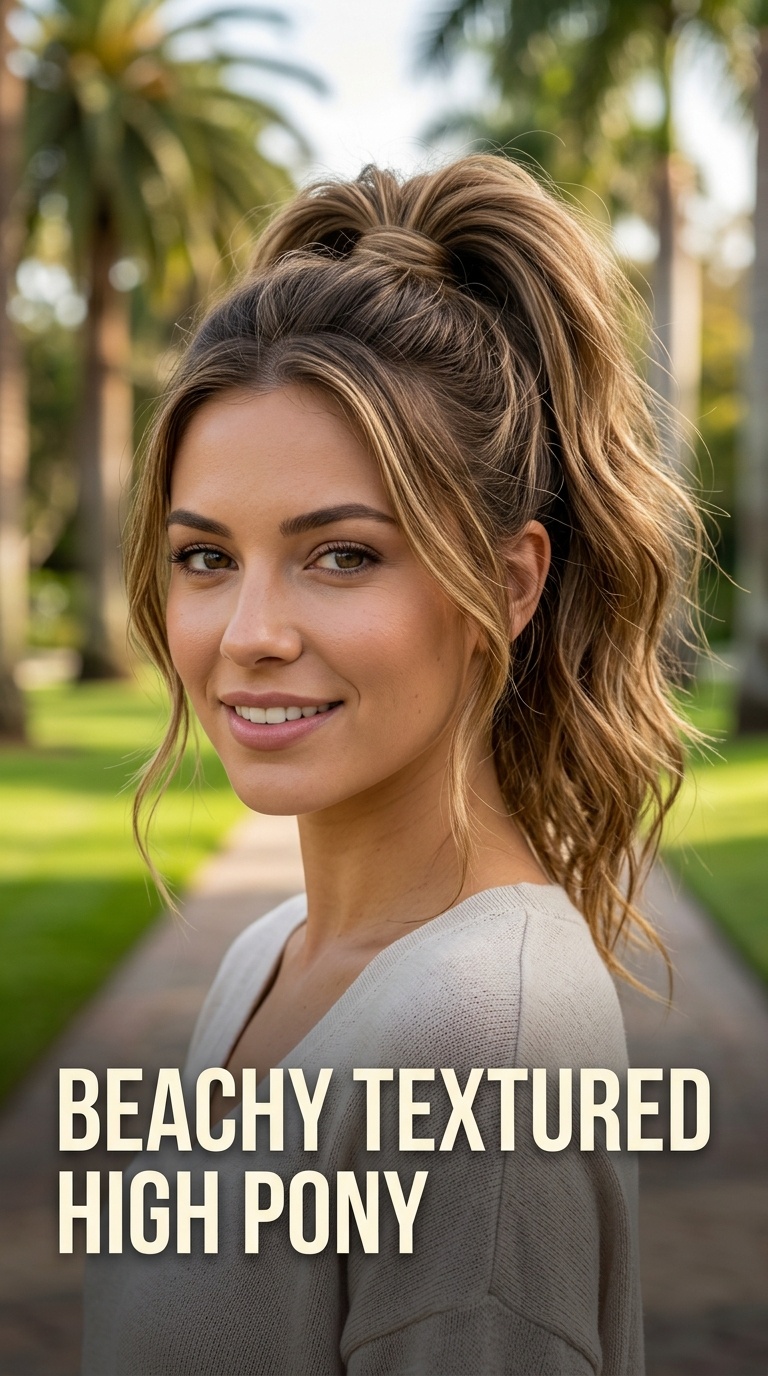 Beachy Textured High Pony
