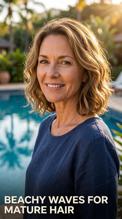Beachy Waves for Mature Hair