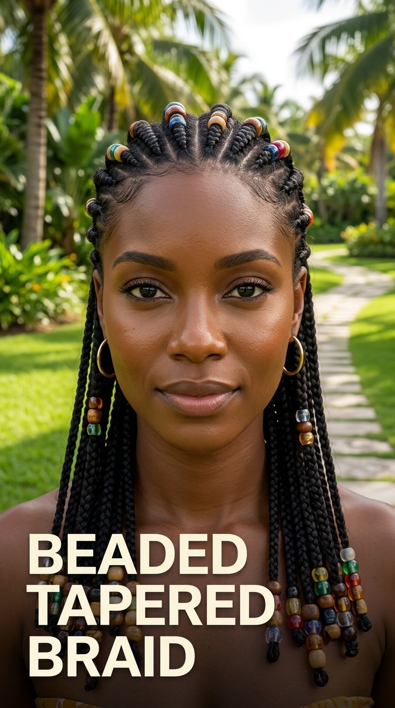 Beaded Tapered Braid