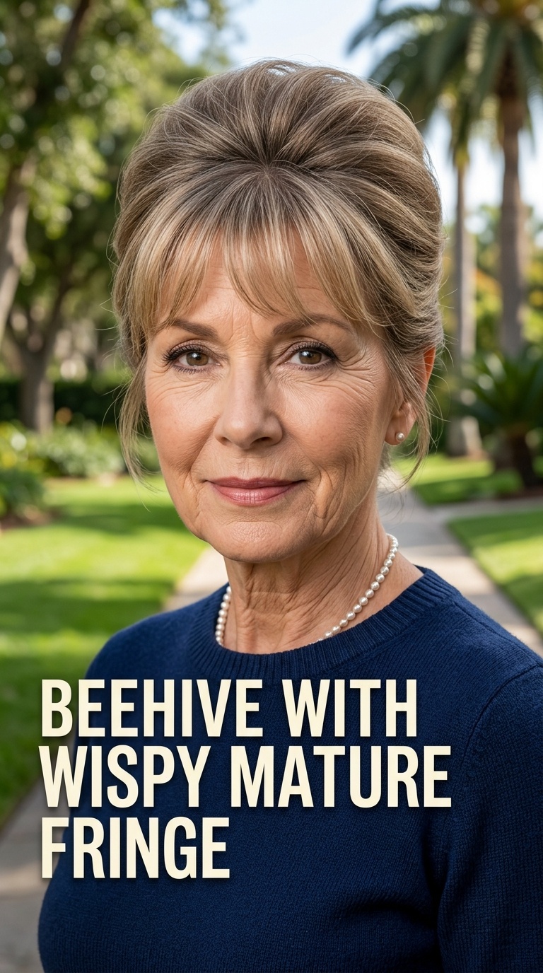 Beehive with Wispy Mature Fringe
