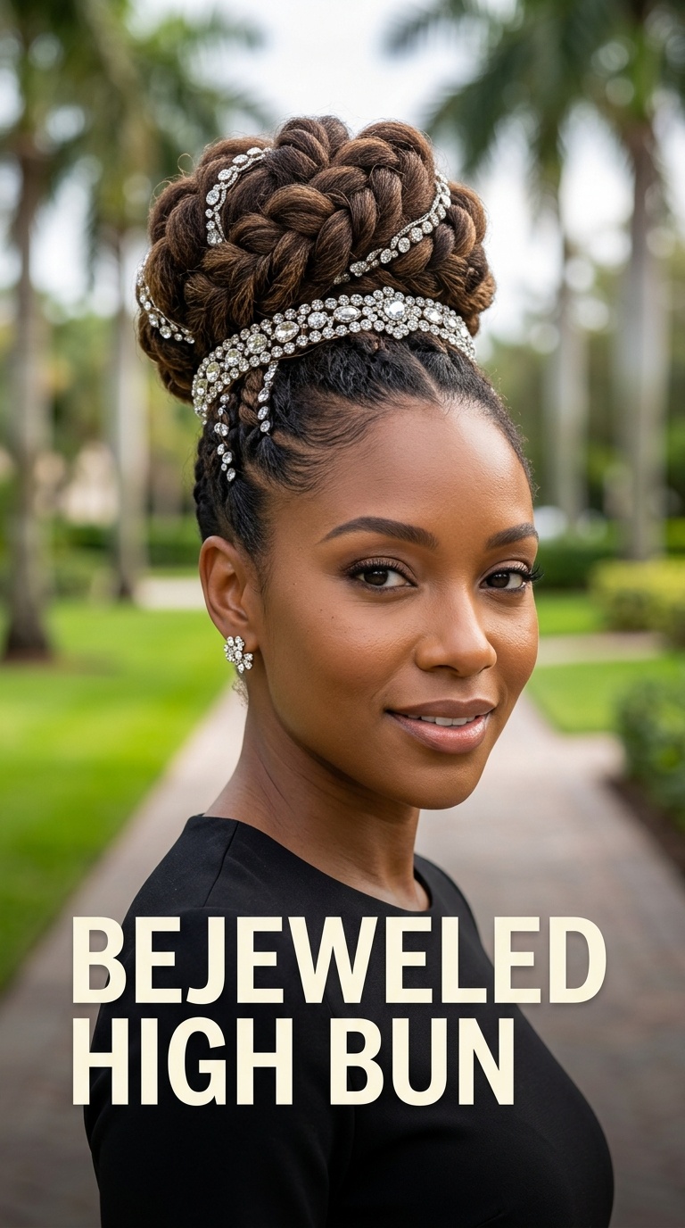 Bejeweled High Bun