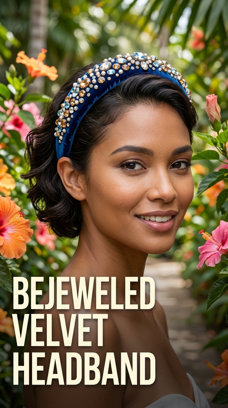 Bejeweled Velvet Headband