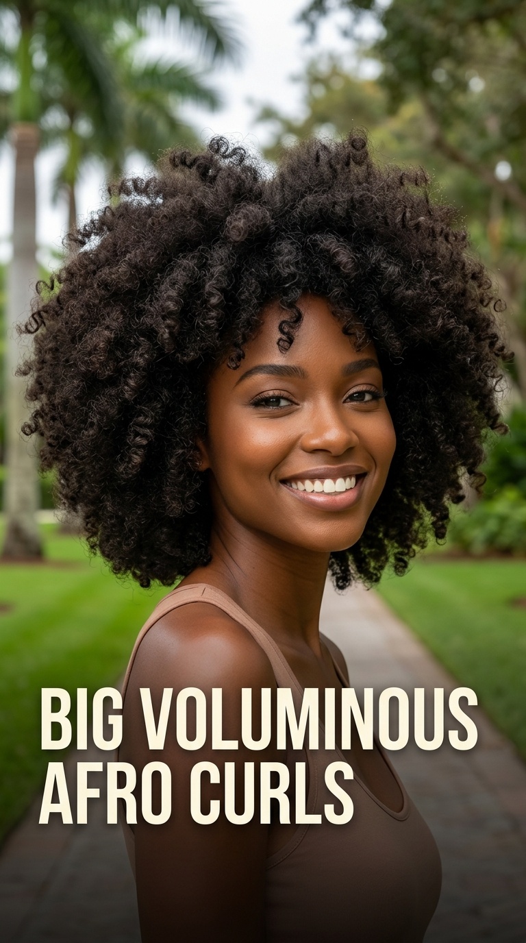 Big Voluminous Afro Curls