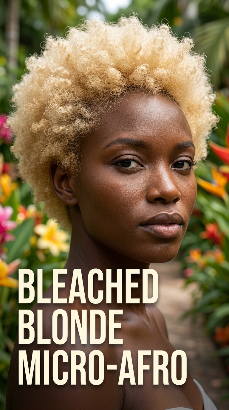 Bleached Blonde Micro-Afro