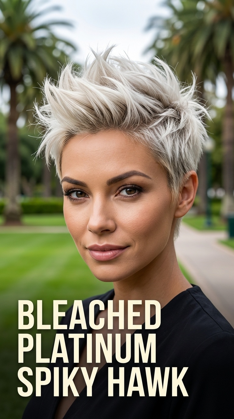 Bleached Platinum Spiky Hawk