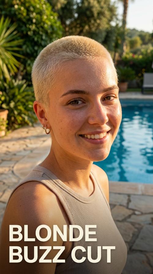 Blonde Buzz Cut