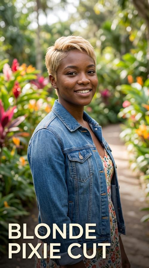 Blonde Pixie Cut