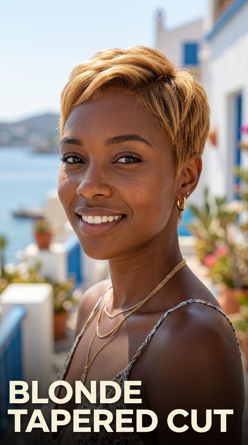 Blonde Tapered Cut