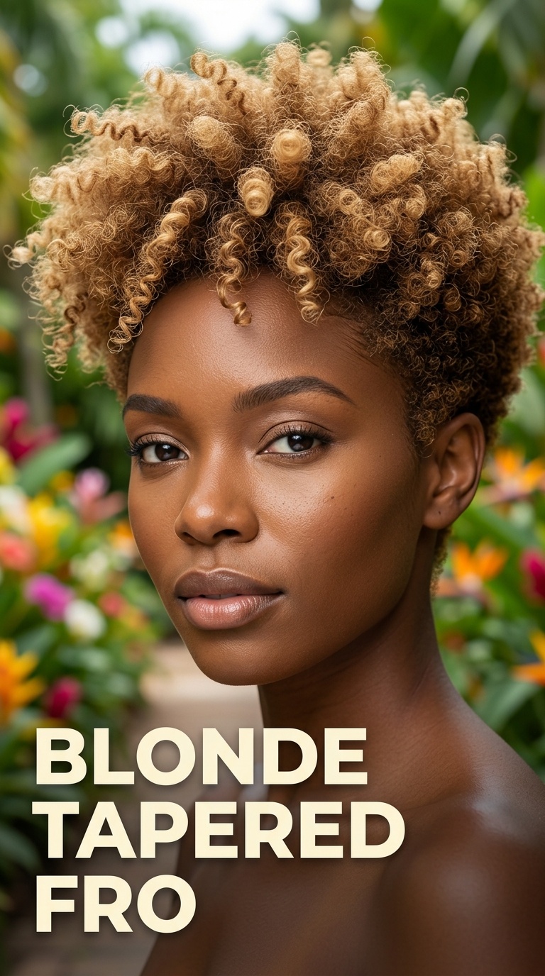 Blonde Tapered Fro